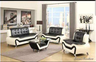 Black & white sofa chair & loveseat💕