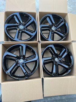 Honda accord sport rims 19” OEM Factory Wheels Rines new gloss black powder coated ( exchange available )( Cambio Disponible ) fits Accord Civic CRV