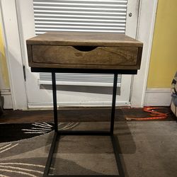 Rustic single drawer end table