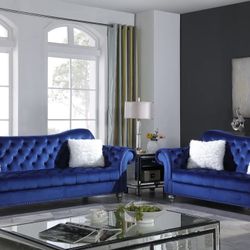 New Velvet Sofa Loveseat (black,blue,grey,green)