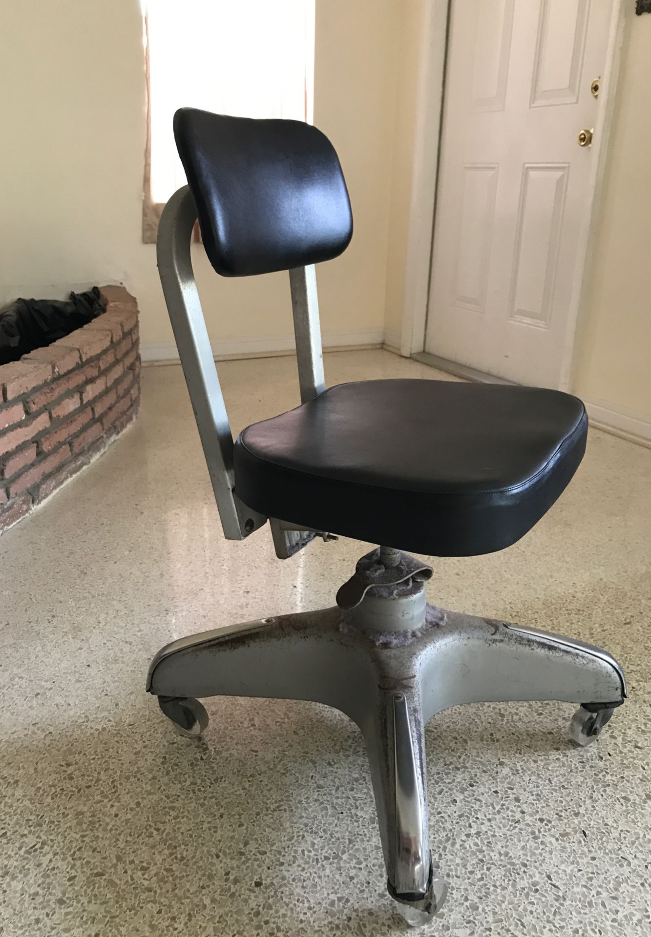 Cole Steel heavy metal real antique American made office chair