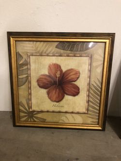 Flower pictures (pair)