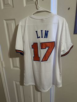 White Jeremy Lin size L jersey