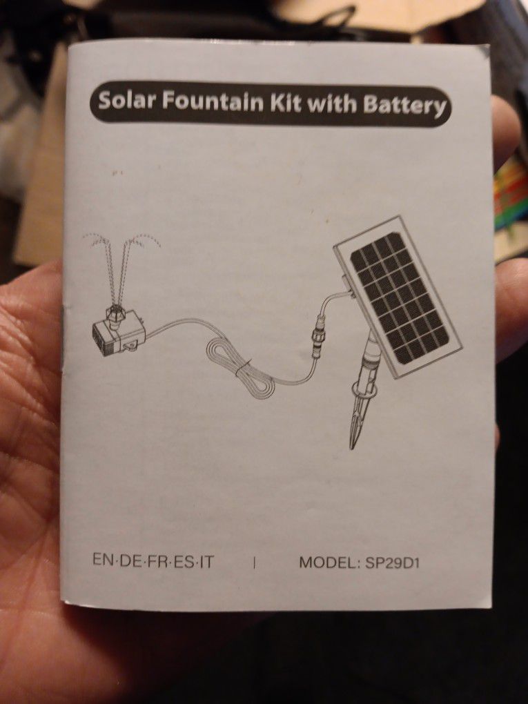 Solar Fountain Kit With Battery