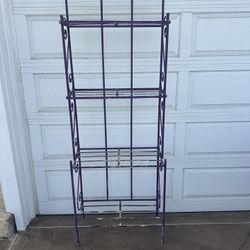 VINTAGE PURPLE BAKERS RACK PLANT STAND the 