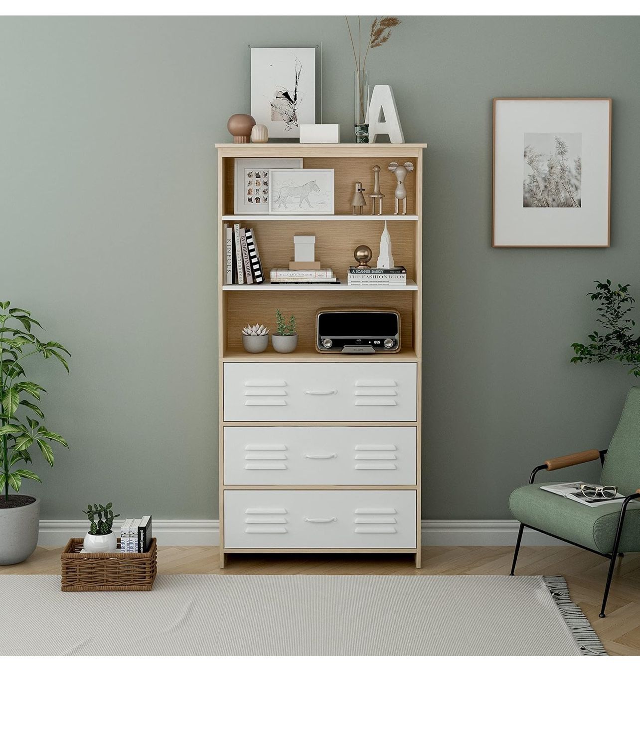 Moline Standard Bookcase, 6-Shelf,