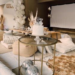 Gold side table