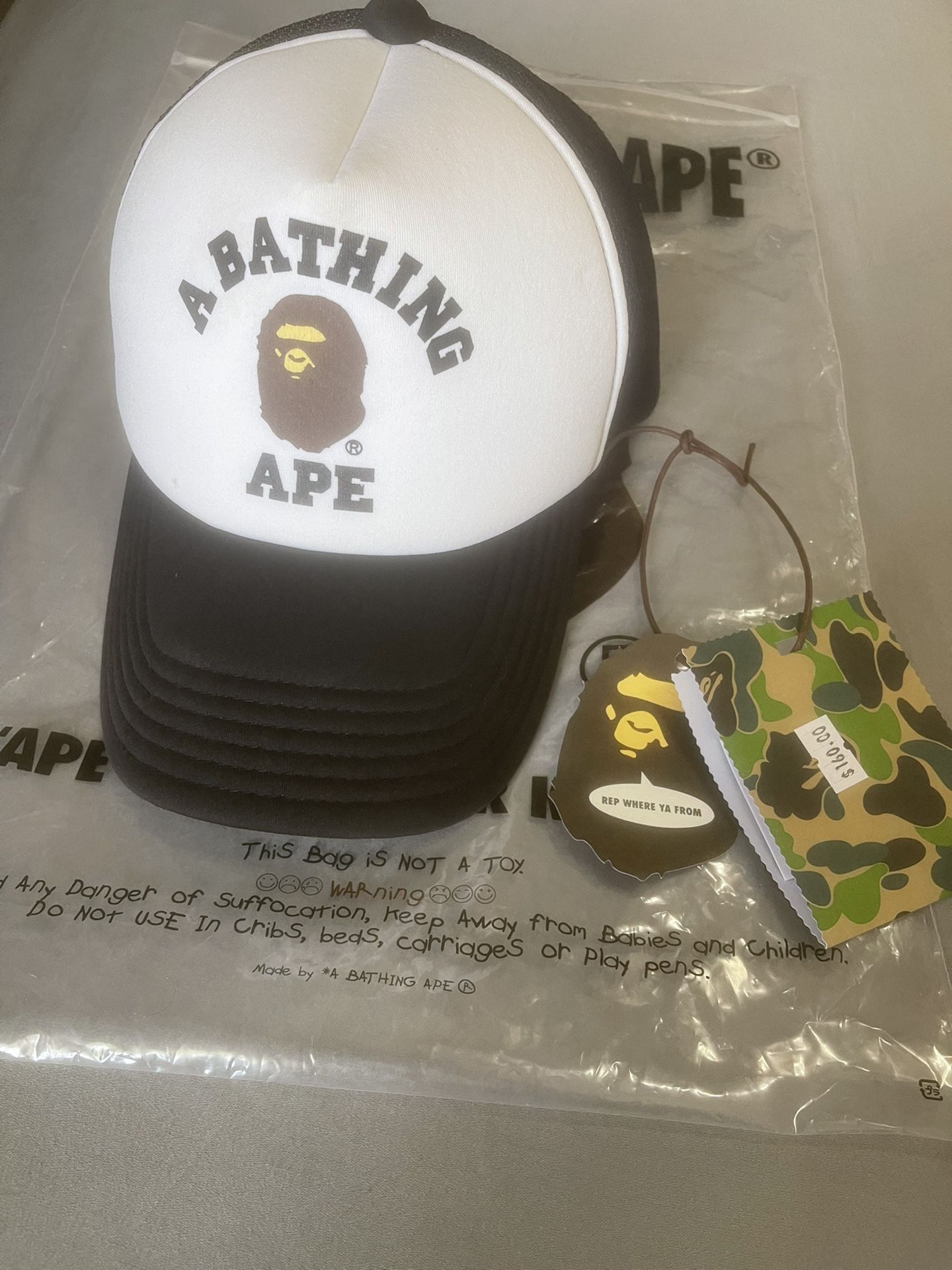 A Bathing Ape BAPE College Mesh Cap Black