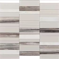 Peel 'N Stick Daphne White 12 in. x 12 in. Glass/Marble Straight Stack Mosaic Tile (0.89 sq. ft./Each)