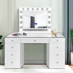 Bluetooth Vanities With LED lights And Standing Mirrors 