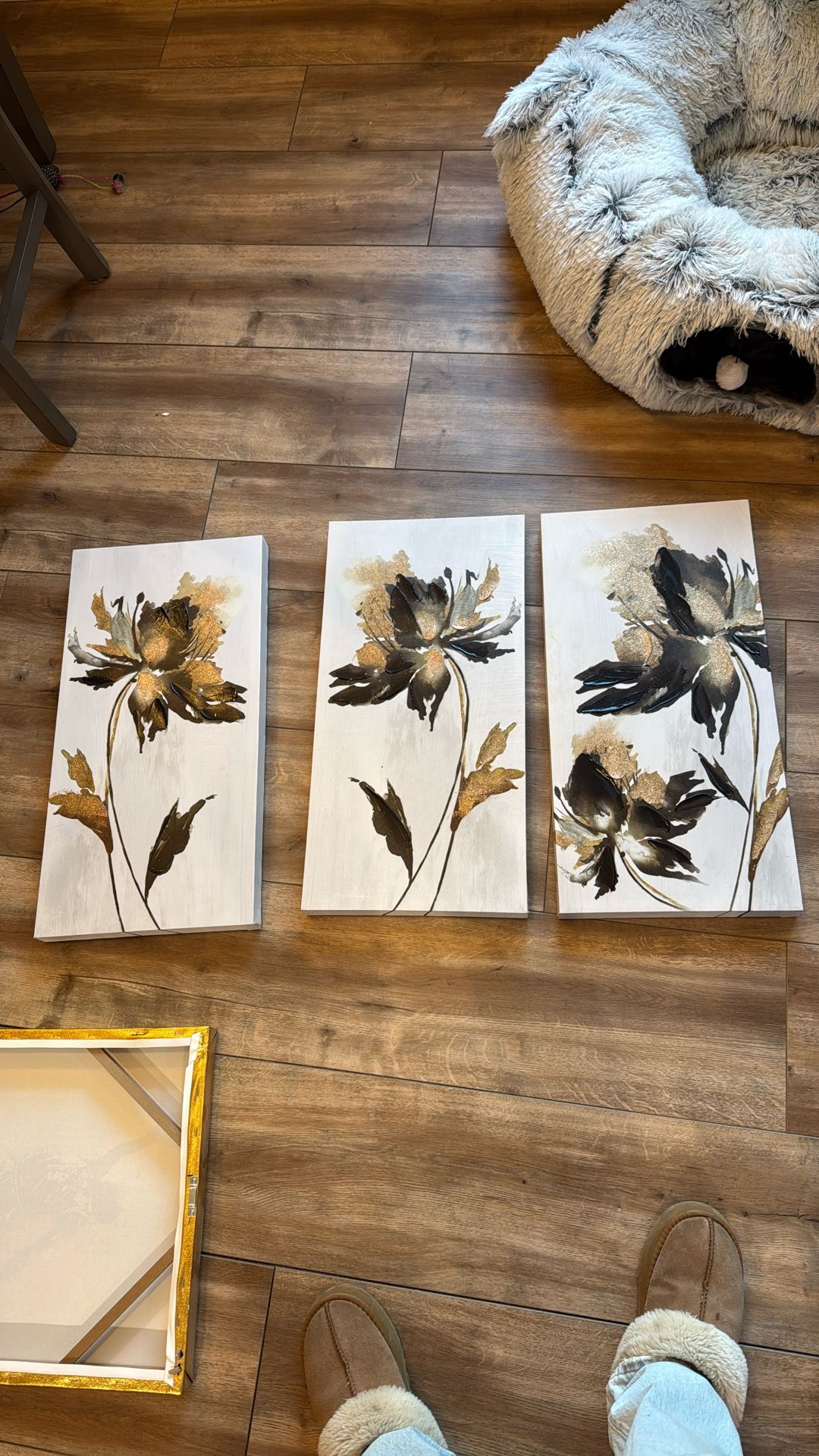 triptych Art Piece Floral