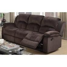 Brand New Brown Microfiber Manual Reclining Sofa