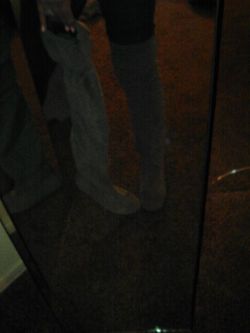 Sexy high grey boots