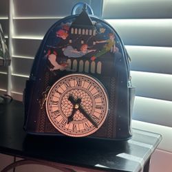 Loungefly Disney Peter Pan Glow-In-The-Dark Clock Mini Backpack