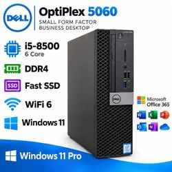 Pc Computer Tower Dell OptiPlex 5060 Small Form Factor Desktop SSD, Microsoft Office