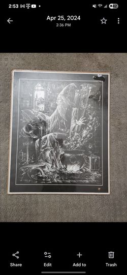 Vintage 1981 Limited Edition Melody Pena Wizard Poster Print Alberti 17”x21”