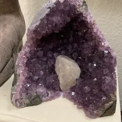 Gorgeous Very Unique Amethyst With Crystal 