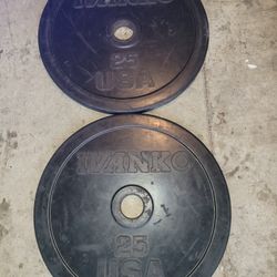 Olympic Bumper Plates-25lbs Cash or Zelle 