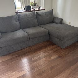 Gray L-Shaped Couch
