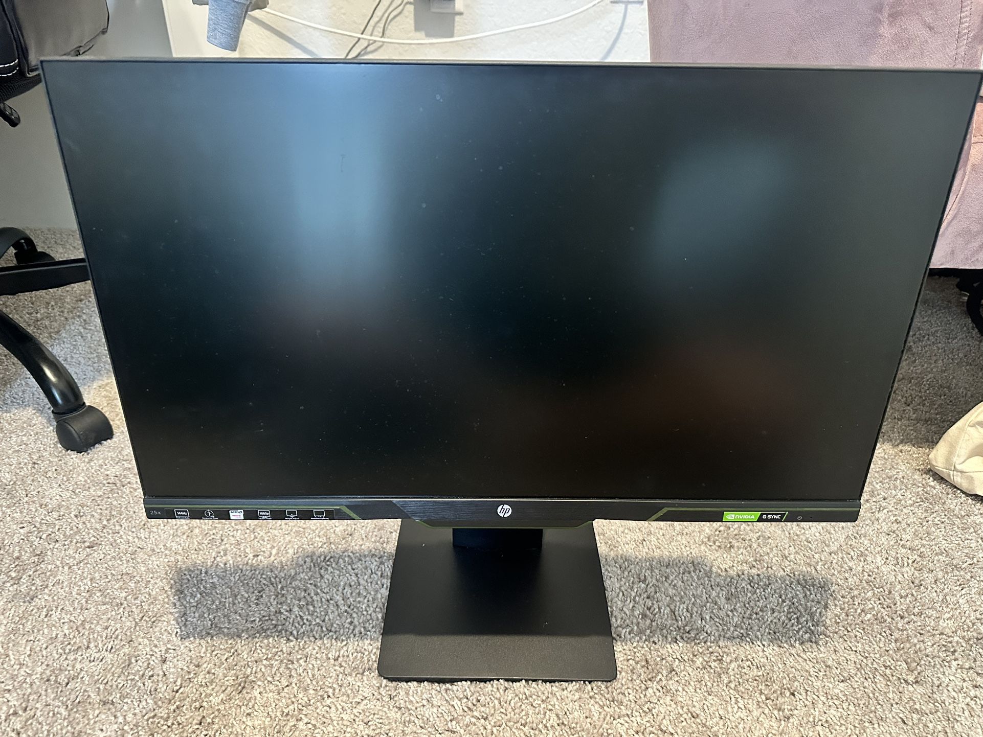 Gaming Monitor HP 25x (3WL50AA) 24 inch 1080p Full HD Flat Monitor - Black