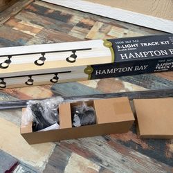 Hampton Bay Black Integrated LED Linear Track Step Head Flared 3-Light