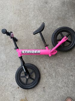 Pink strider bike