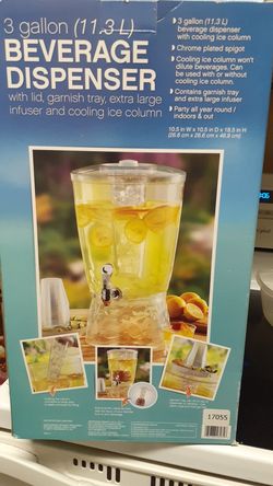 3 gallon beverage dispenser with lid