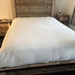 Beach vibe Queen Bed frame and tables  