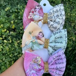 Princess Hair Bows/Fabric Bows 