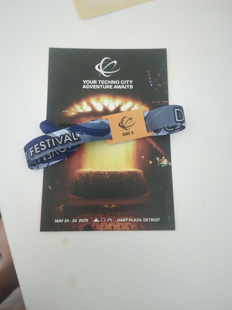 Movement Music Festival Day 3 Wristband $180
