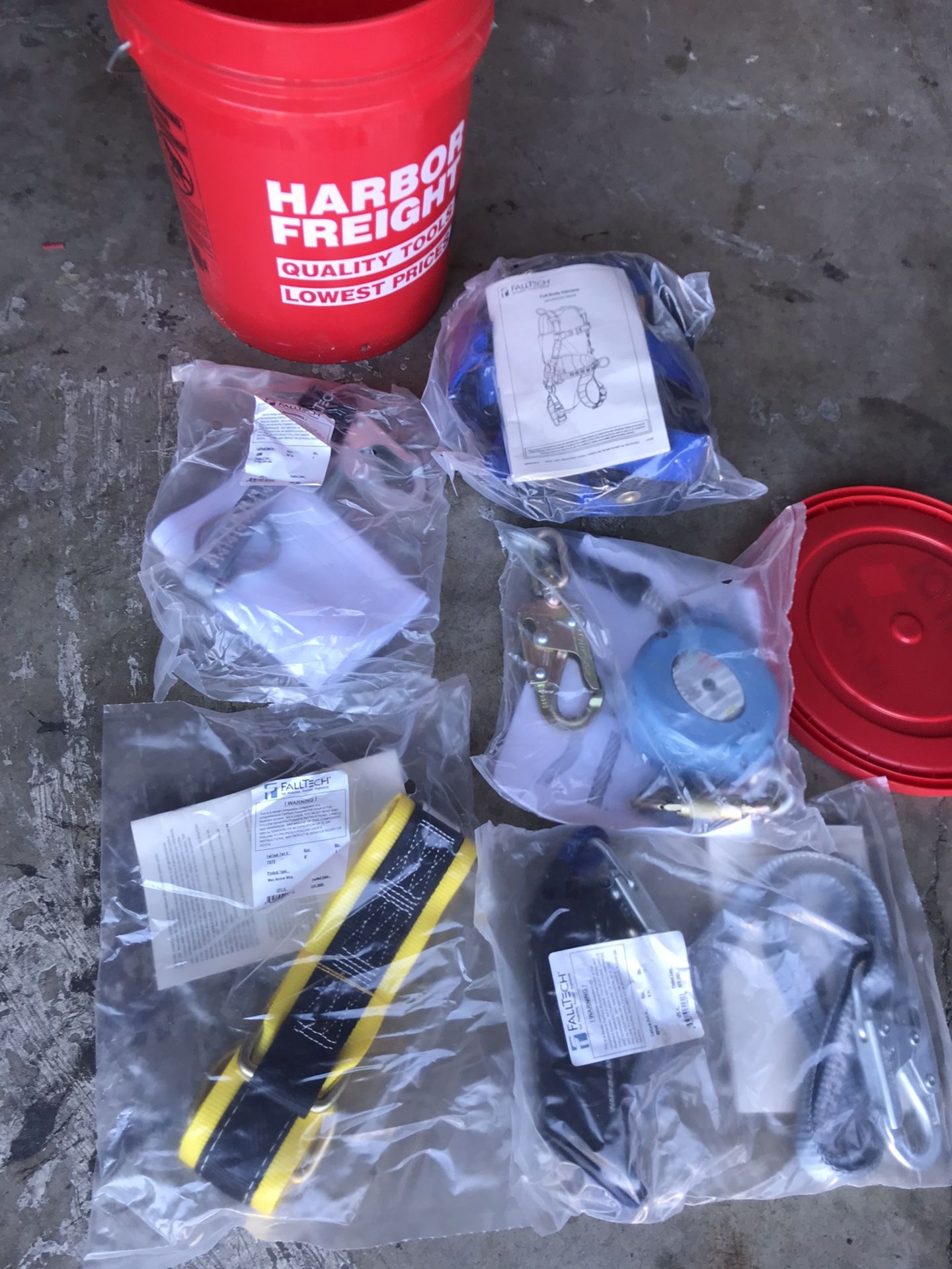 Fall Tech Full Body Harness For Fall Protection Sz L/XL