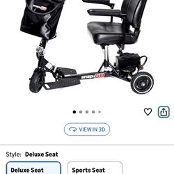 SNAPnGO Three Wheel Portable Mobility Adult Scooter - Aircraft-Grade Aluminum Frame for Top Speeds