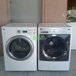 Beautiful Kenmore Washer And GE Gas Dryer.