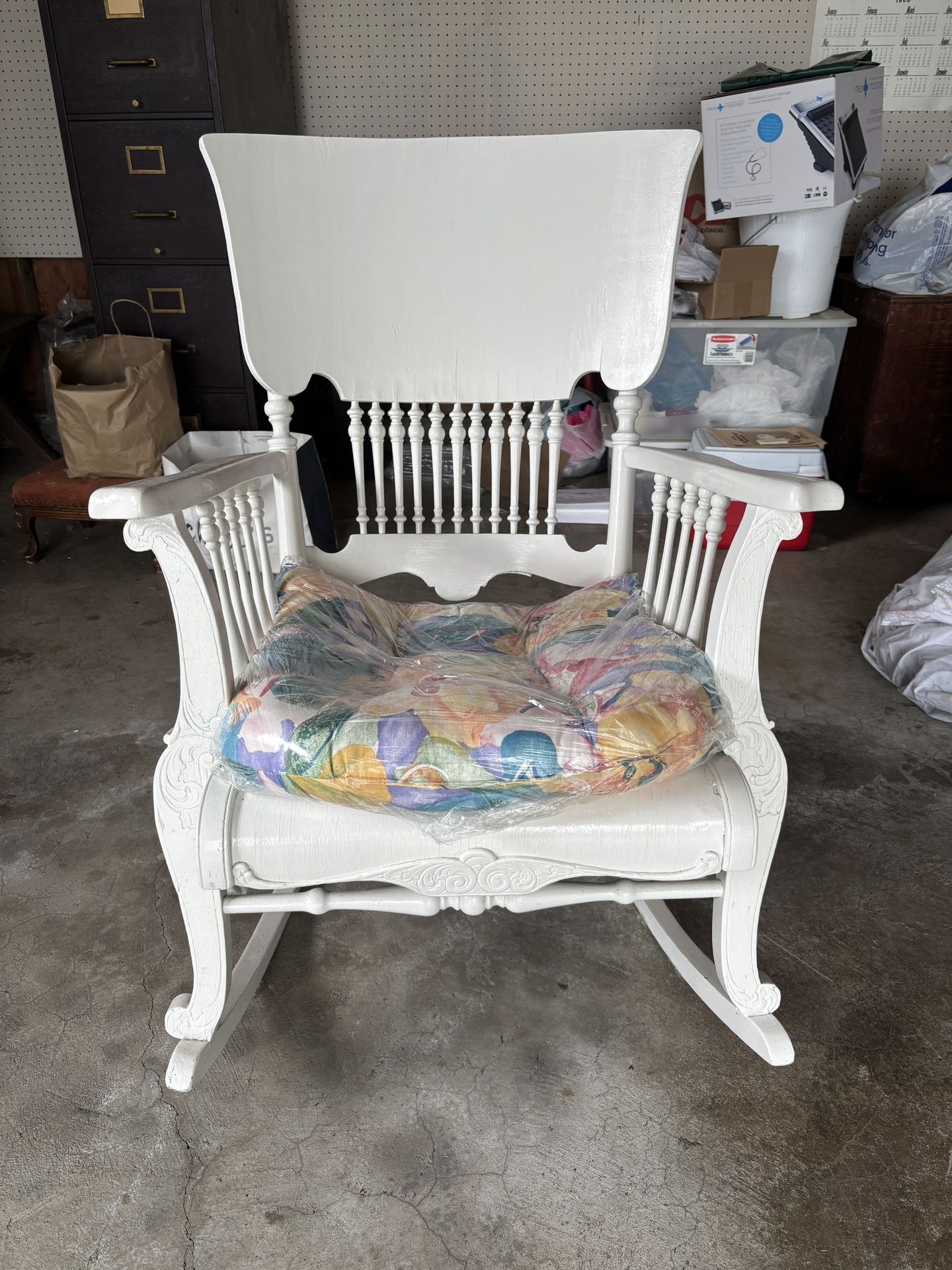Antique White Rocker
