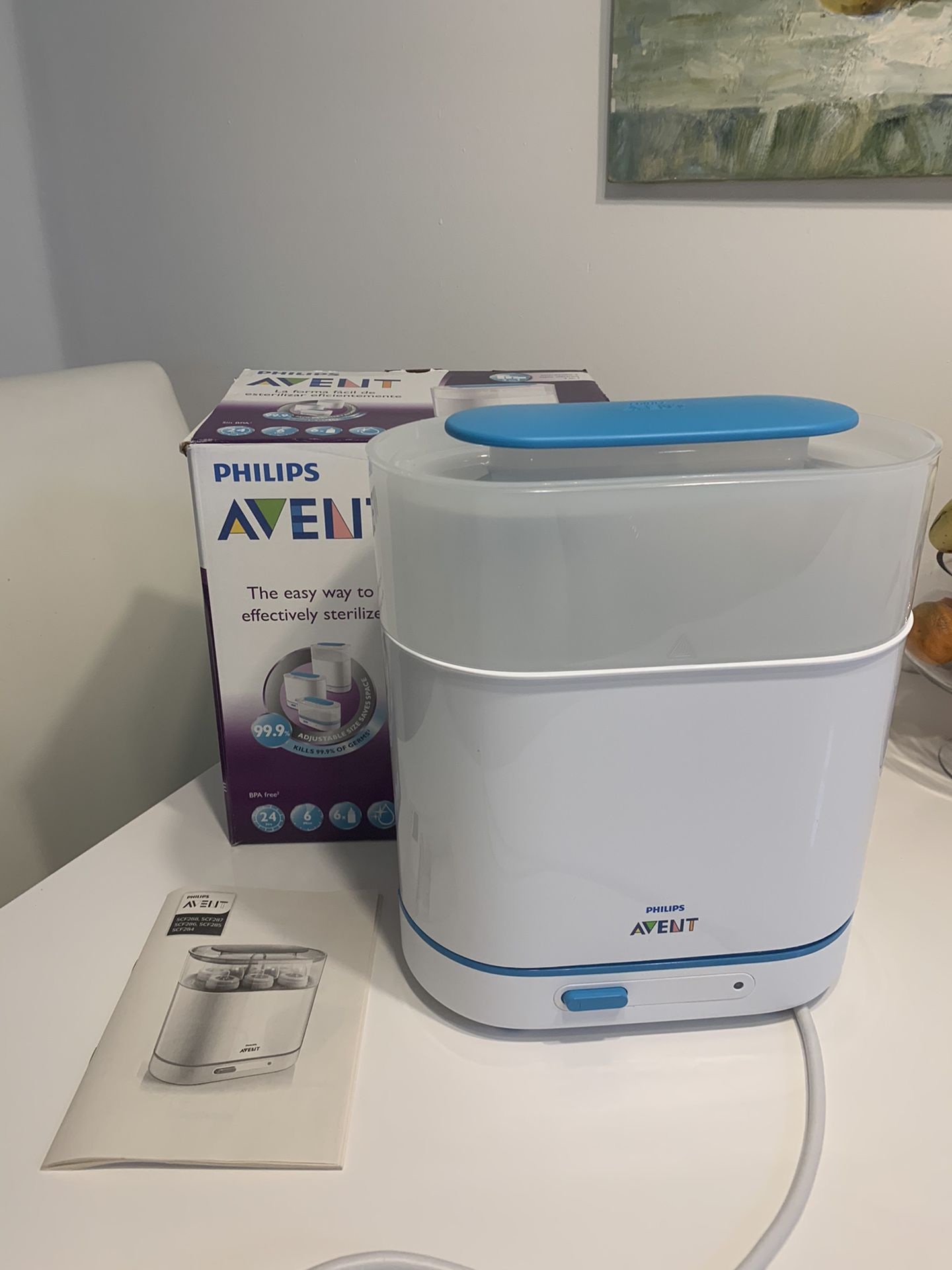 Electric Steam Sterilizer for Baby Bottles, Pacifiers, Cups and More
