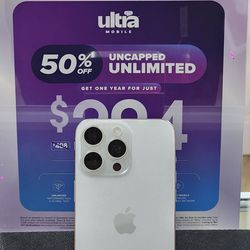 iPhone 15 Pro Max 256GB Unlocked White Titanium.