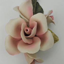 Golden Crown Ceramic Rose Figurine