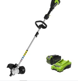 Greenworks 40V 8 in Cordless Electric Lawn Edger, 4.0 Ah Battery, Charger