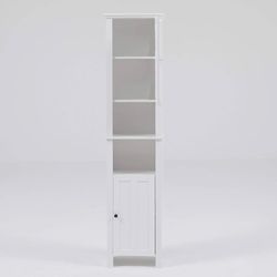 Modern Tall Freestanding Wood Bathroom Floor Storage Cabine