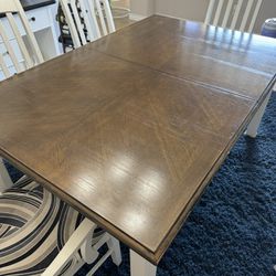 Thomasville Solid Hardwood Kitchen Dining Room Table - No Chairs - Two Extension Leafs