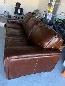 Brown Leather Sofa