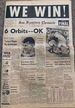 October 4, 1962 San Francisco chronicle newspaper
