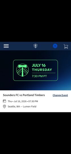 4 Sounders Vs Timbers Club Level Tickets!