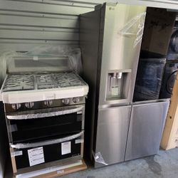 LG Combo Refrigerator InstaView And Gas Range Doble Oven 