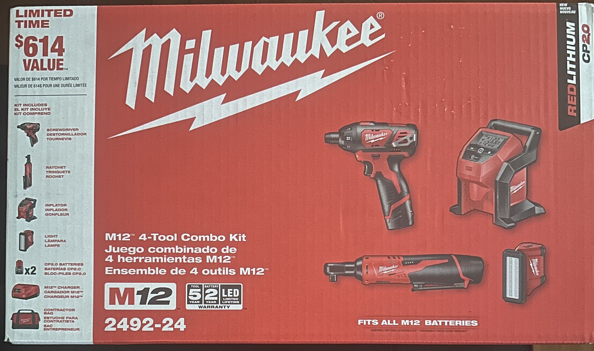 MILWAUKEE 4 TOOL COMBO KIT