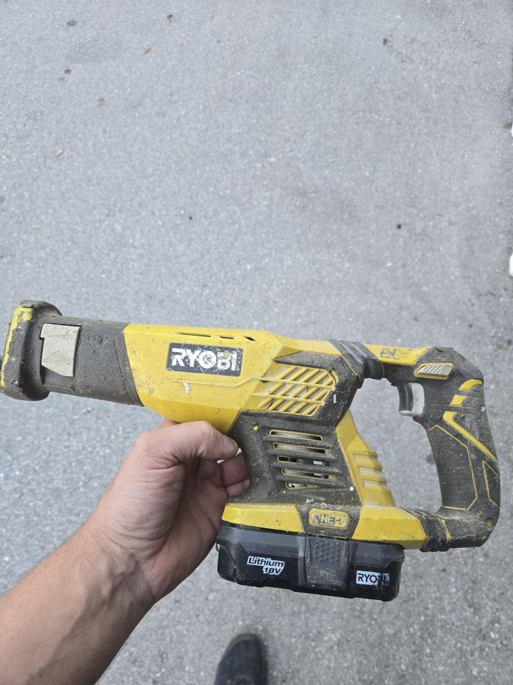 Ryobi Sawzall Reciprocating Saw & Battery