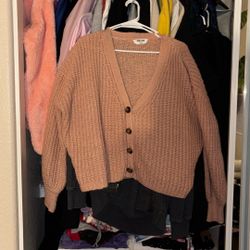 2 Medium Pink Soft Knit Sweaters 