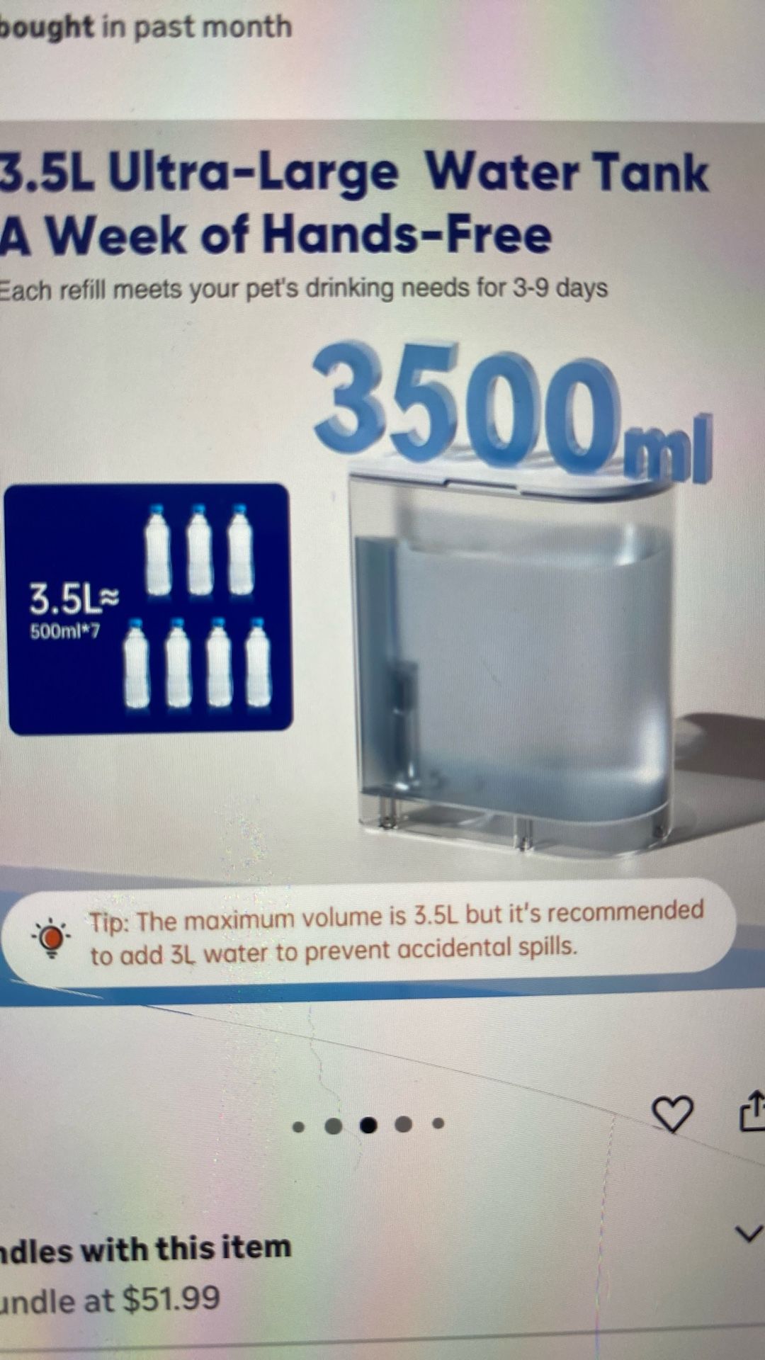 Pet gravity Water Fountain Dog/Cat