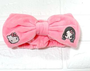 Hello Kitty x Jisoo Plush bow facial headband Sanrio NEW Japan Exclusive