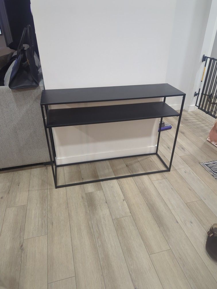 Black Metal Console Table 